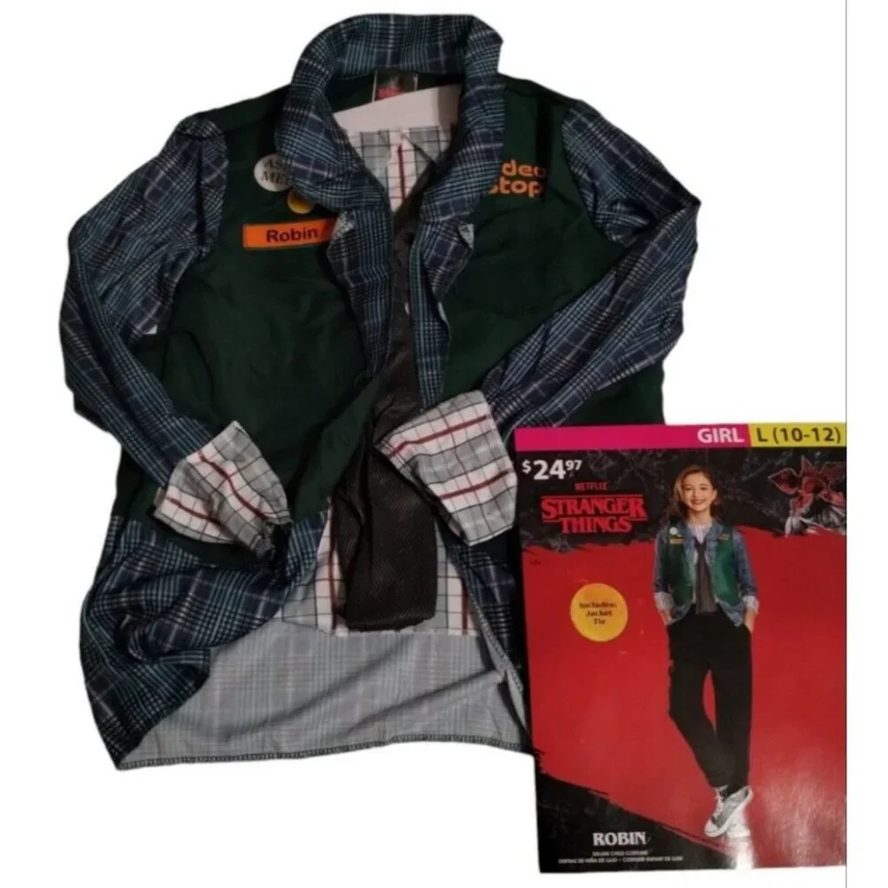 Disguise Stranger Things Robin Video Stop 2 Piece Girls Costume Size Large 10 12